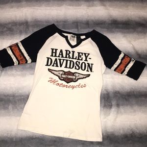 HARLEY Davidson Small Baseball Shirt